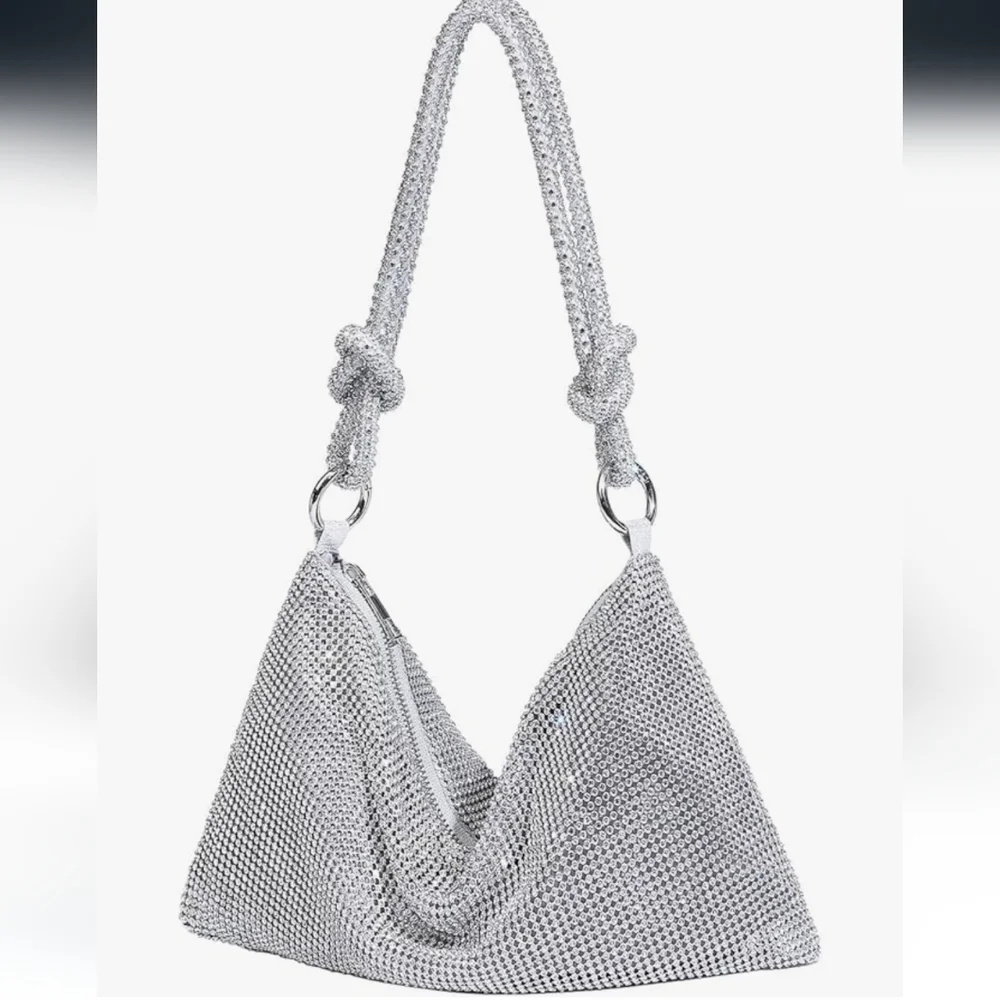 Elegant Silver Rhinestone Women's Bag - Picture 1 of 16